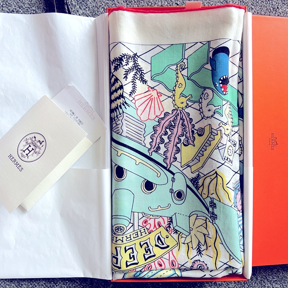 Hermes splash park shawl